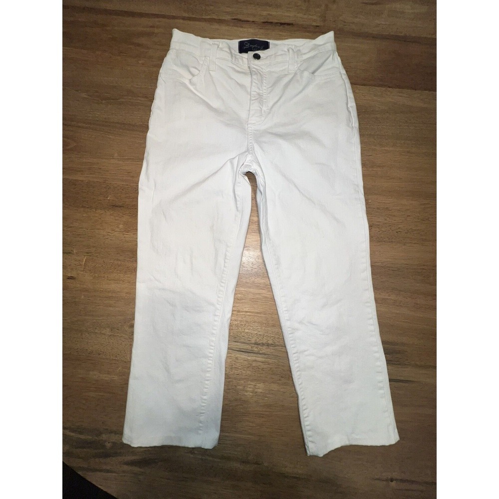 NYDJ Denim Jeans Women's Size 4 White Hemmed 22.5" Inseam Petite Short‎